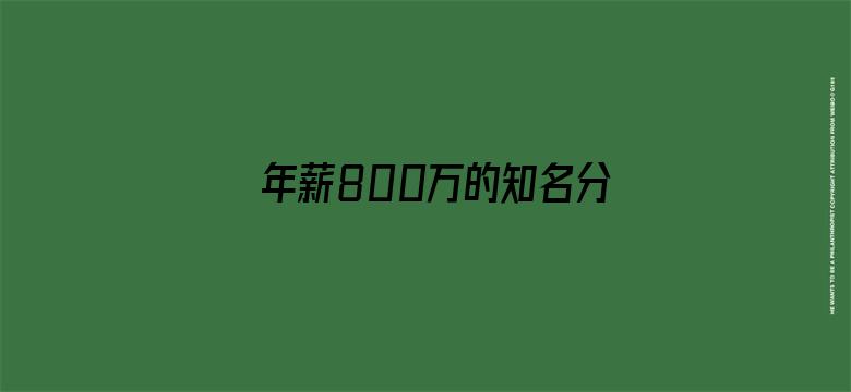 年薪800万的知名分析师离职